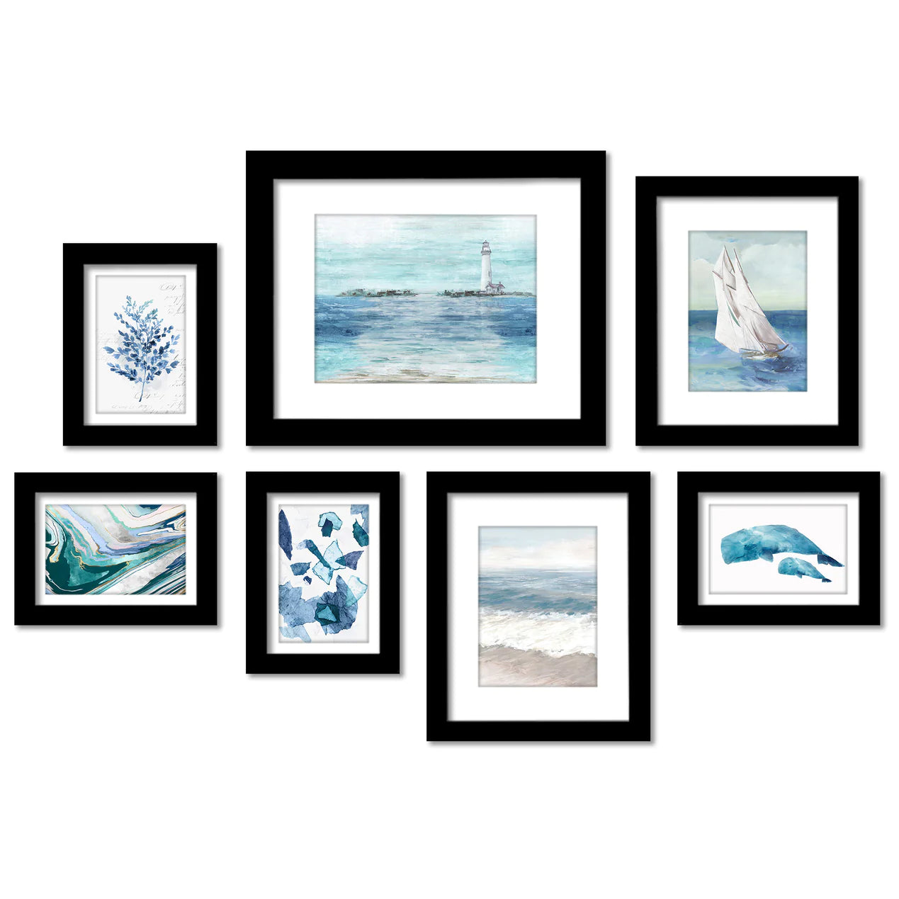 7 Piece Wall Art Sets - Framed