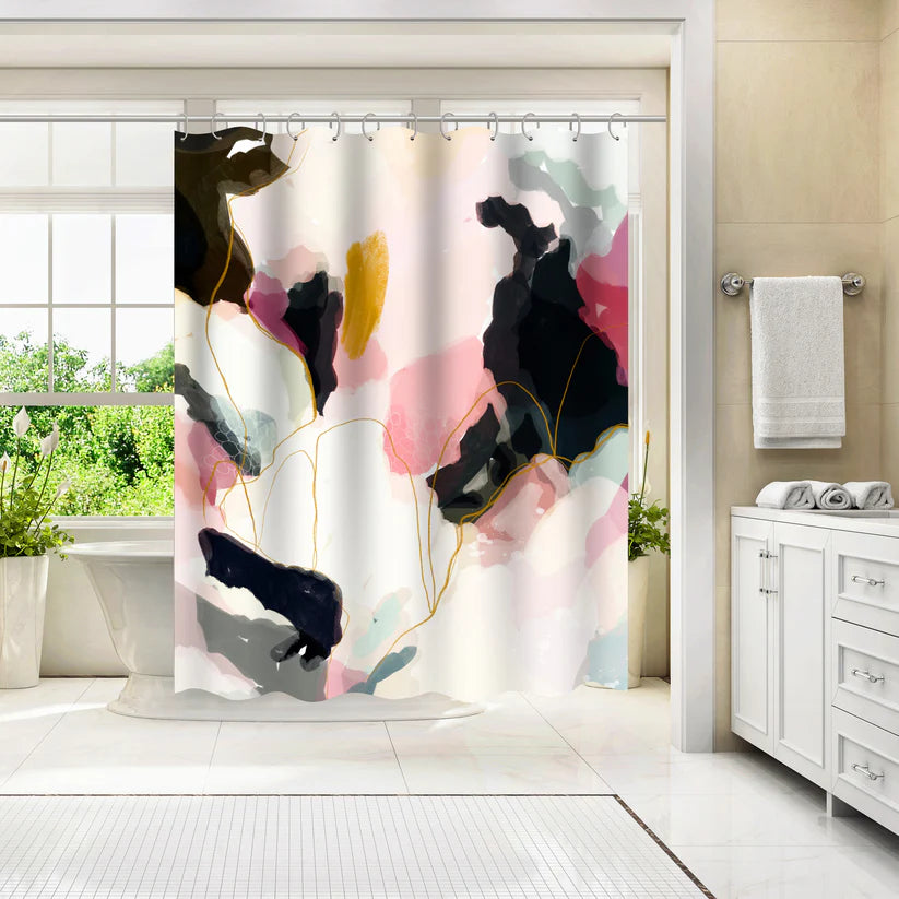 Shower Curtains, Pink Shower Curtain, Abstract Shower, Fractal Shower, Shower outlet Curtain, Hot Pink Shower, Art Shower Curtain