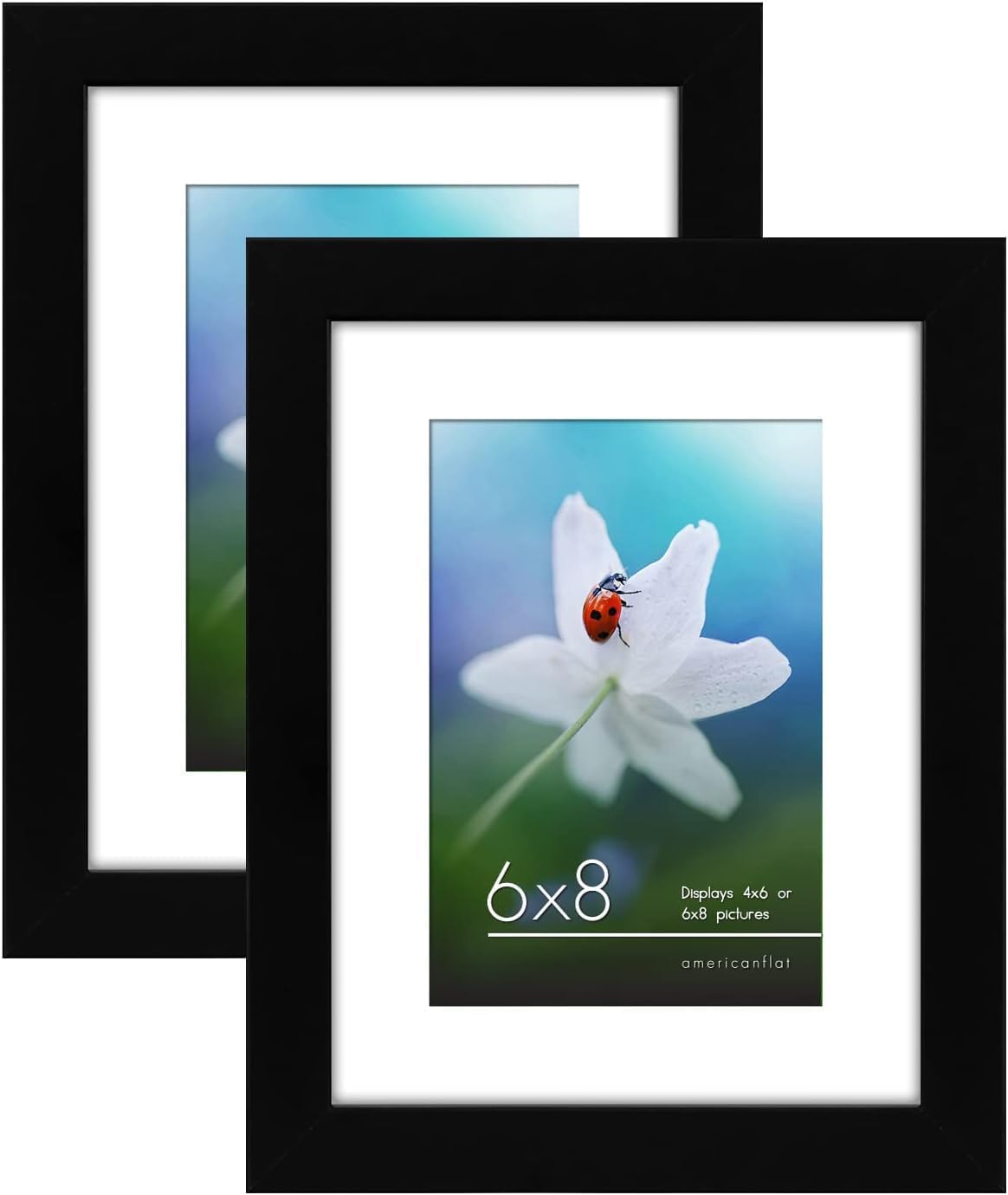 Americanflat Picture Frame | Includes Mat | Set of 2 | Classic Molding | Signature Collection