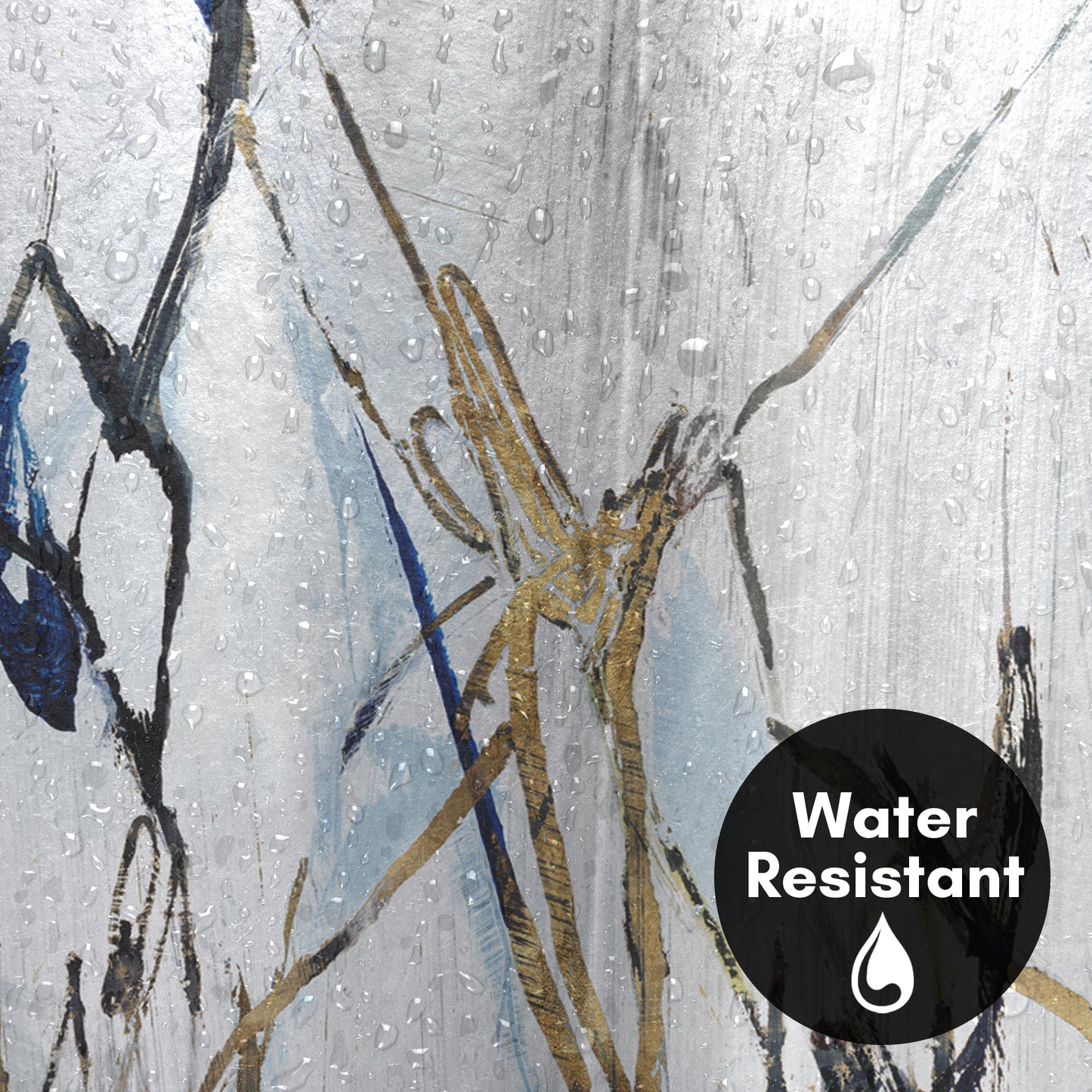 71x74 Abstract Shower Curtain with 12 Metal Grommets | Moonstruck