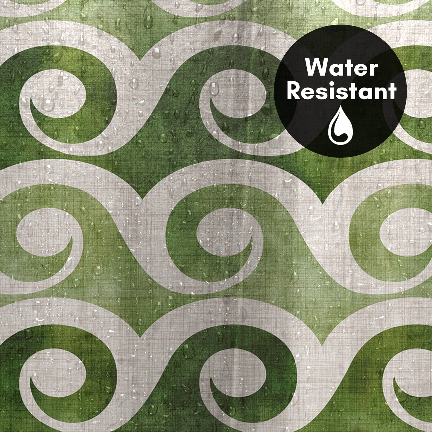 71x74 Abstract Shower Curtain with 12 Metal Grommets | Retro Waves
