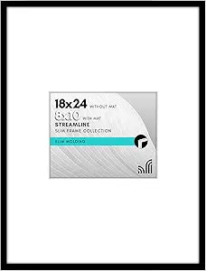 Thin Border Picture Frame | Shatter-Resistant Plexiglass | Wall Art Display