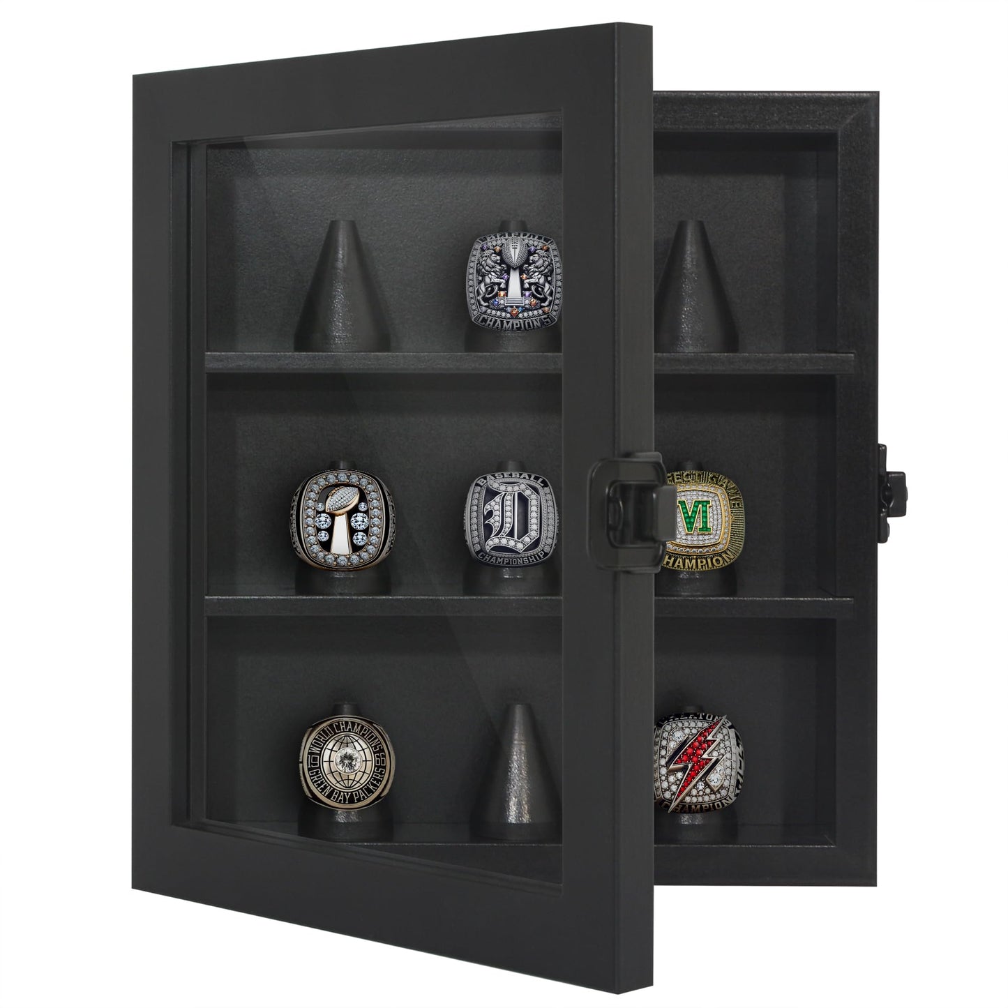 Championship Ring Display Case | Holds 3, 9, or 20 Rings | All-Star Collection