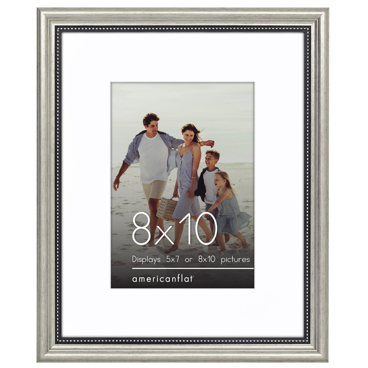 Americanflat Heirloom Frame | With Mat | Beaded Accents | Wall Display