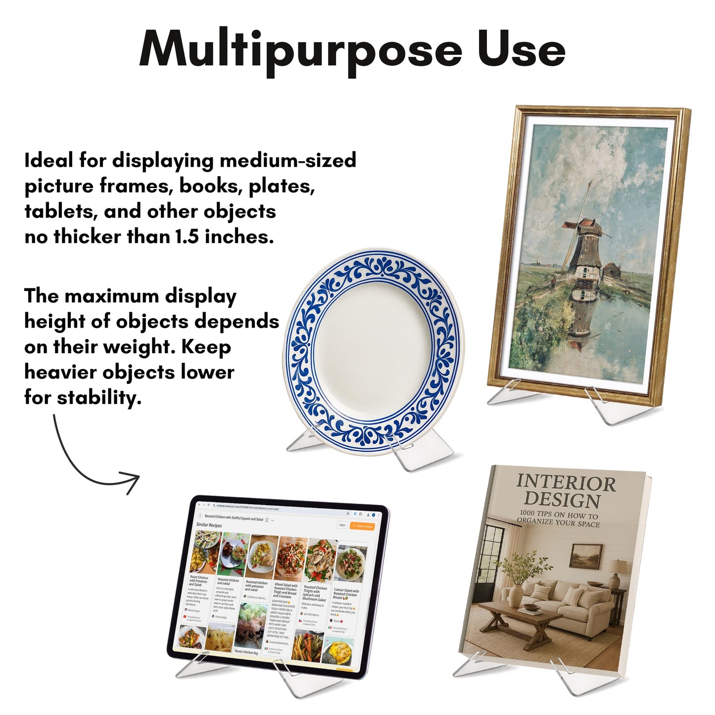 12-Inch | Acrylic Display Stand | Modern - Premium Quality