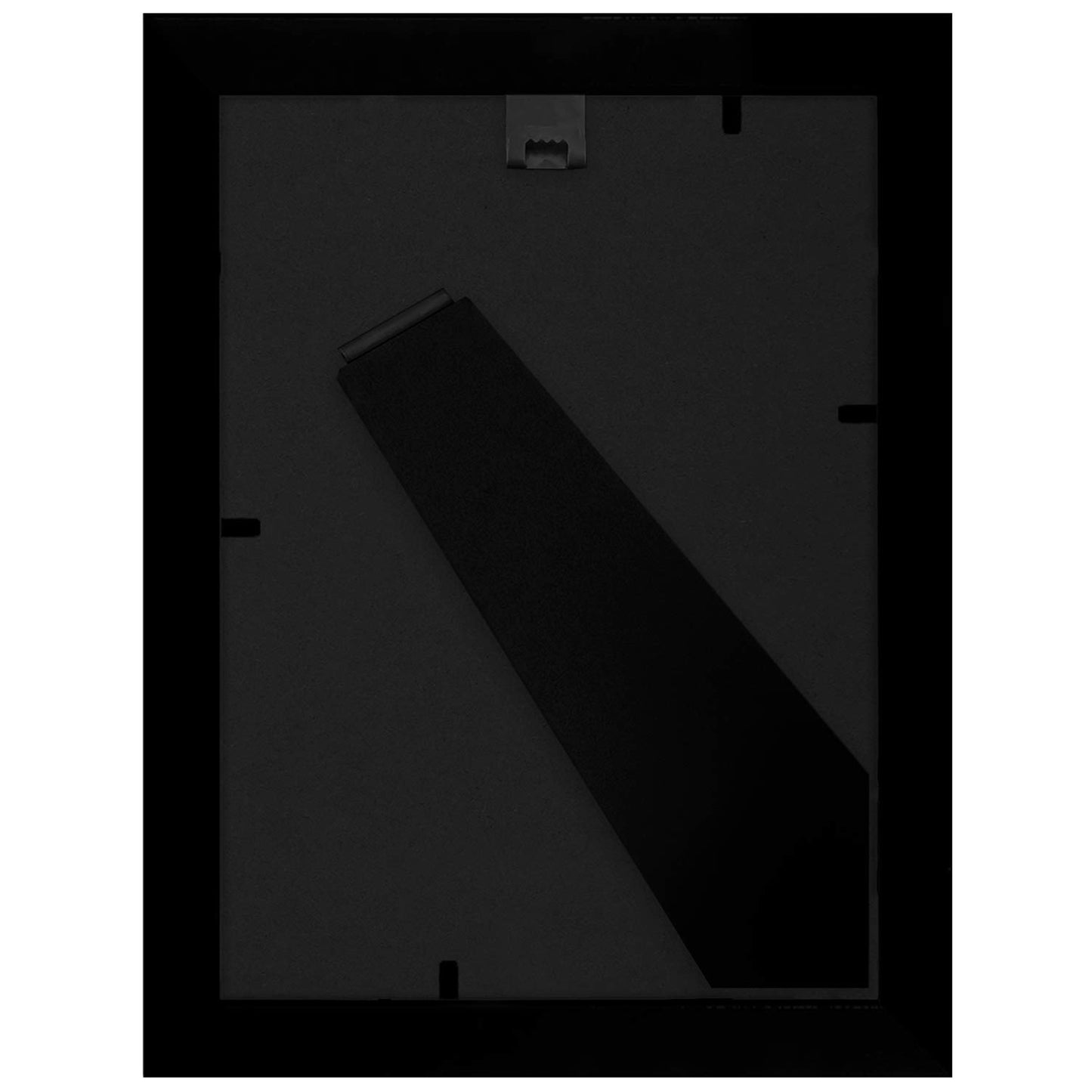 Americanflat | A4 Picture Frame with Shatter-Resistant Glass | Set of 2 - 8.3x11.7 Frame with Engineered Wood | Signature Collection | A4 Frames for Tabletop and Wall Display | Black