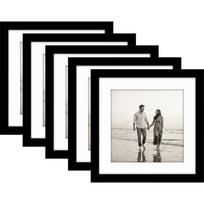 Galleria Matted Picture Frame — 7x7 / Black / 5 Pack
