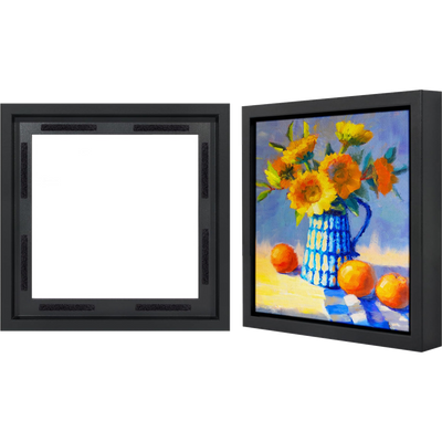 Canvas Floating Frame Without Mat — 12x12 / Black