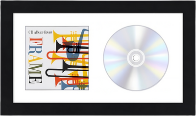 Signature CD & Record Album Matted Picture Frame — CD Frame / Black