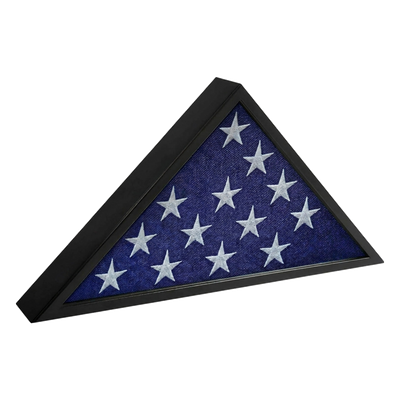 Silhouette Flag Display Case — Burial Service / Black
