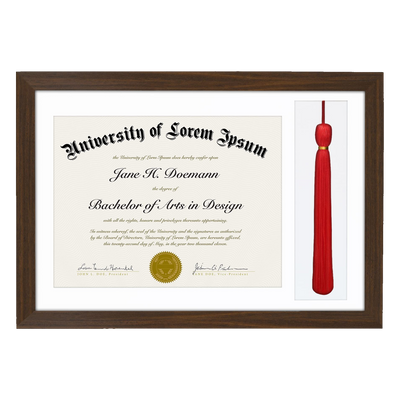 Legacy Unmatted Document Frame — 16x16 / Walnut / 1 Pack