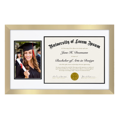 Legacy Unmatted Document Frame — 11x18 / Gold / 1 Pack