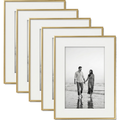 Galleria Matted Picture Frame — 8x10 / Gold / 5 Pack