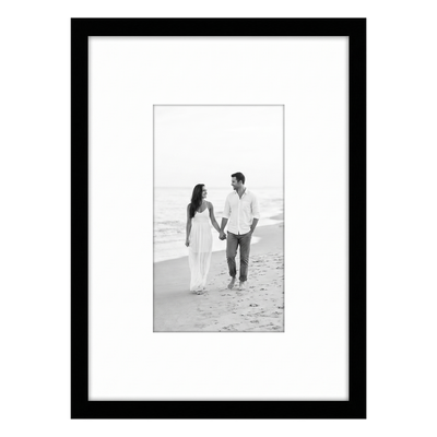 Streamline Matted Picture Frame — 6x8 with 3x5 Mat / Black / 1 Pack