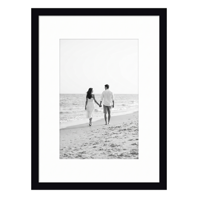 Streamline Matted Picture Frame — 6x8 with 4x6 Mat / Black / 1 Pack