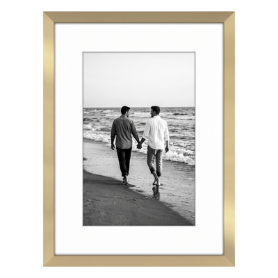 Streamline Matted Picture Frame — 6x8 with 4x6 Mat / Gold / 1 Pack