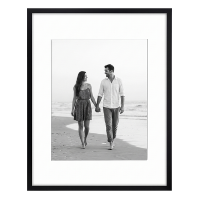 Streamline Matted Picture Frame — 11x14 with 8x10 Mat / Black / 1 Pack
