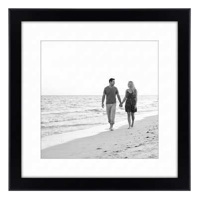Streamline Matted Picture Frame — 15x15 with 12x12 Mat / Black / 1 Pack