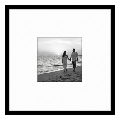 Streamline Matted Picture Frame — 18x18 with 8x8 Mat / Black / 1 Pack