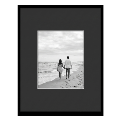 Streamline Matted Picture Frame — 20x26 with 11x14 Black Mat / Black / 1 Pack