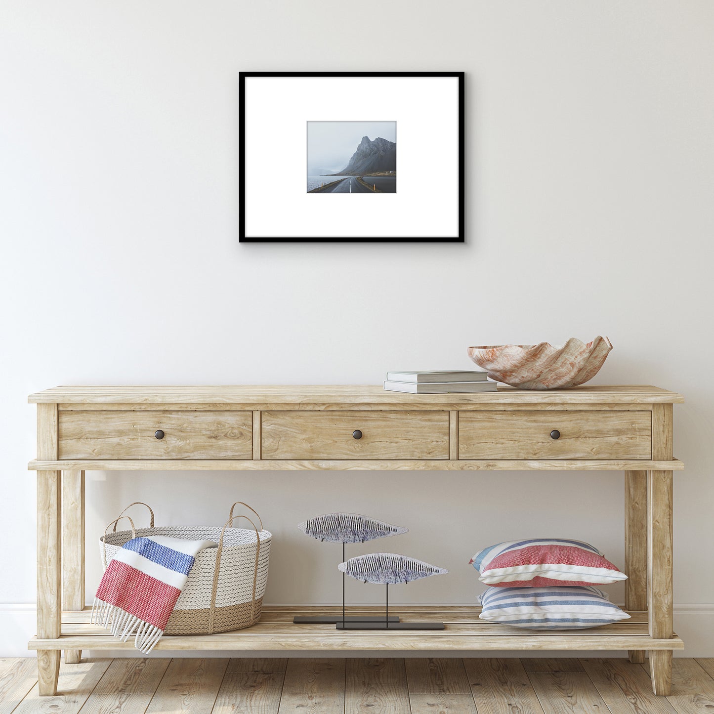 Americanflat Picture Frame with Mat | Polished Plexiglass | Slim Molding