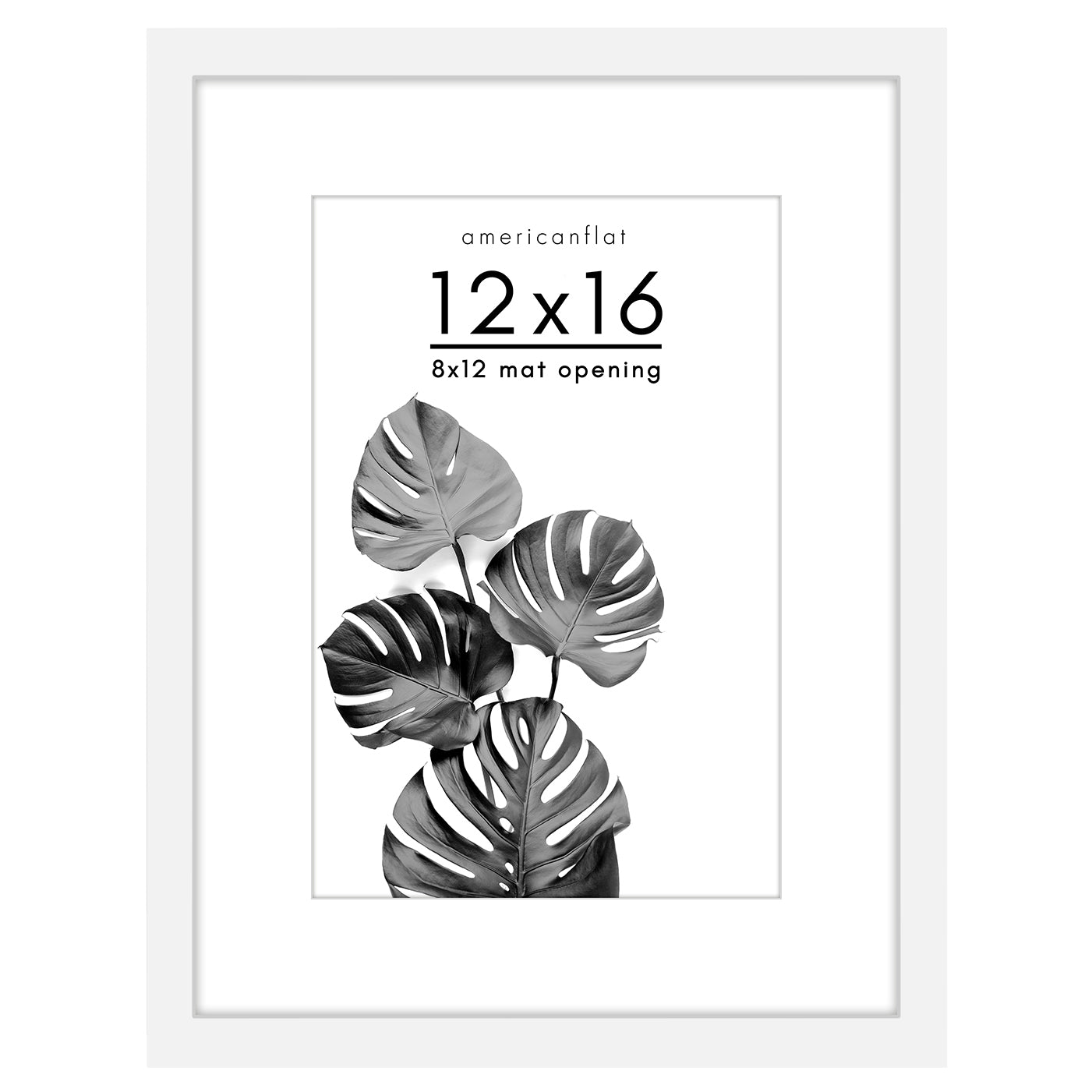Picture Frame | With Mat | Engineered Wood | Shatter-Resistant Glass | Wall Art