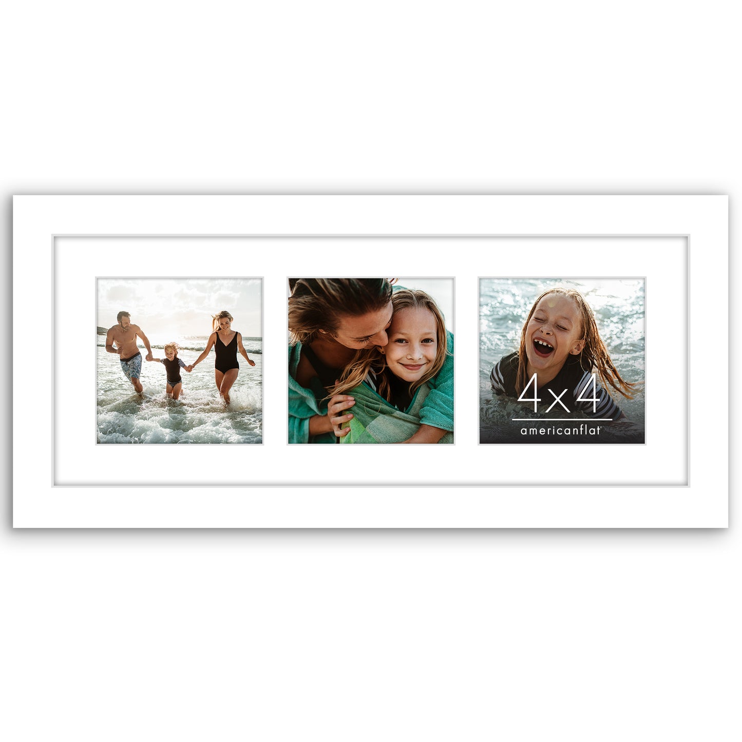 Collage Picture Frame | Multi-Photo Display | With Removable Mat | Wall Decor