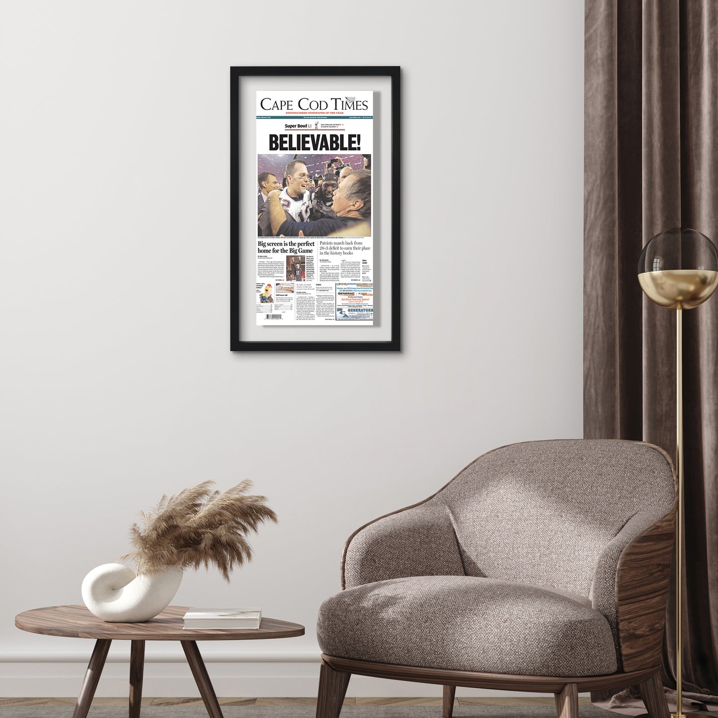 15x26 Floating Newspaper Frame | Brooklyn Float Collection