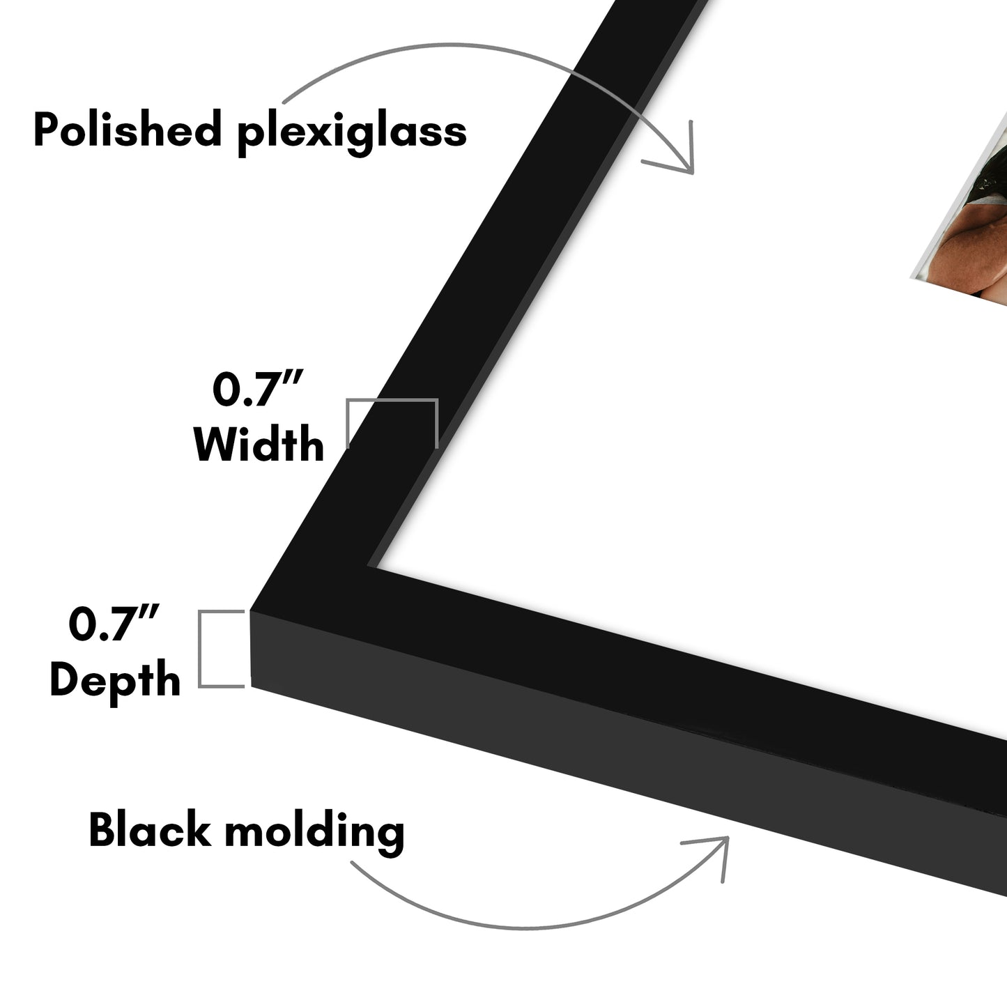 Americanflat Set of 4 Picture Frames | Gallery Wall Frame Set | Black