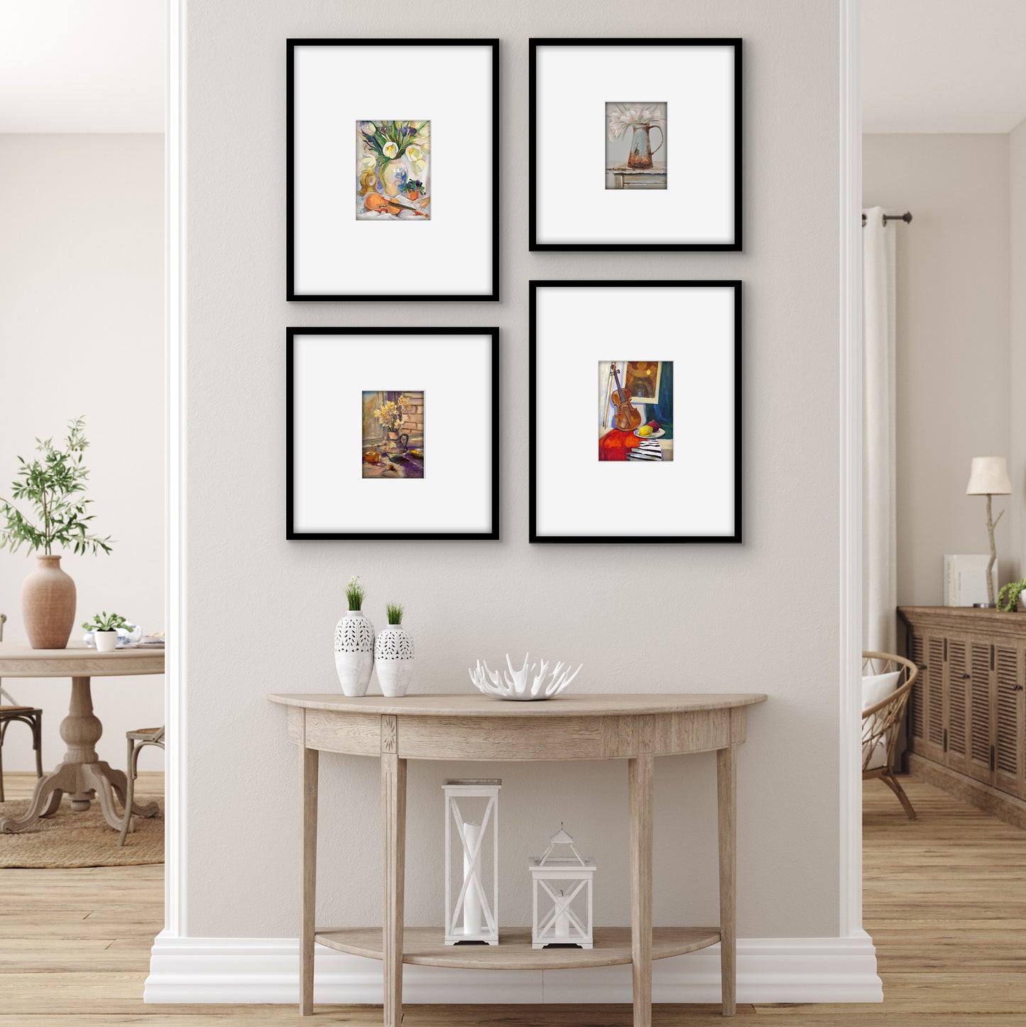 Americanflat Set of 4 Picture Frames | Gallery Wall Frame Set | Black
