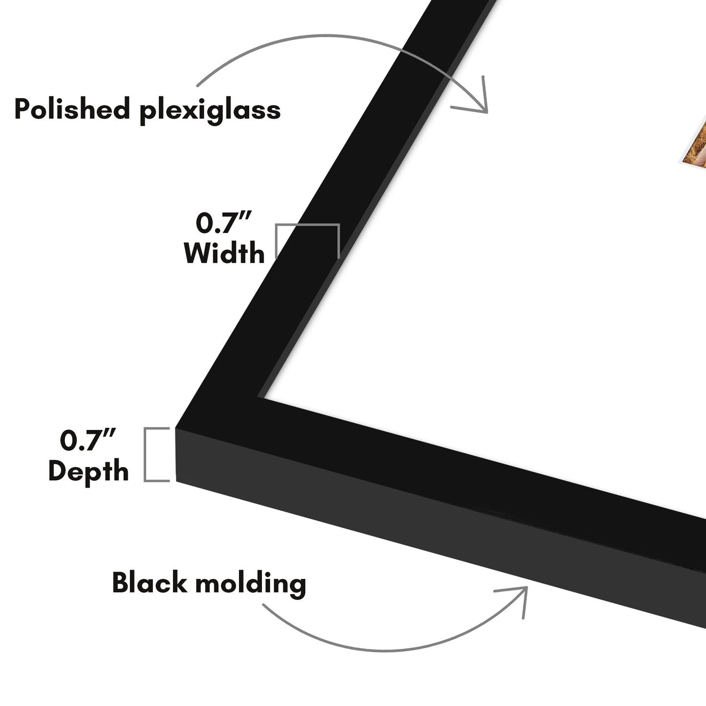 Black Gallery Wall Frames Set of 3, Wide Mat - Americanflat