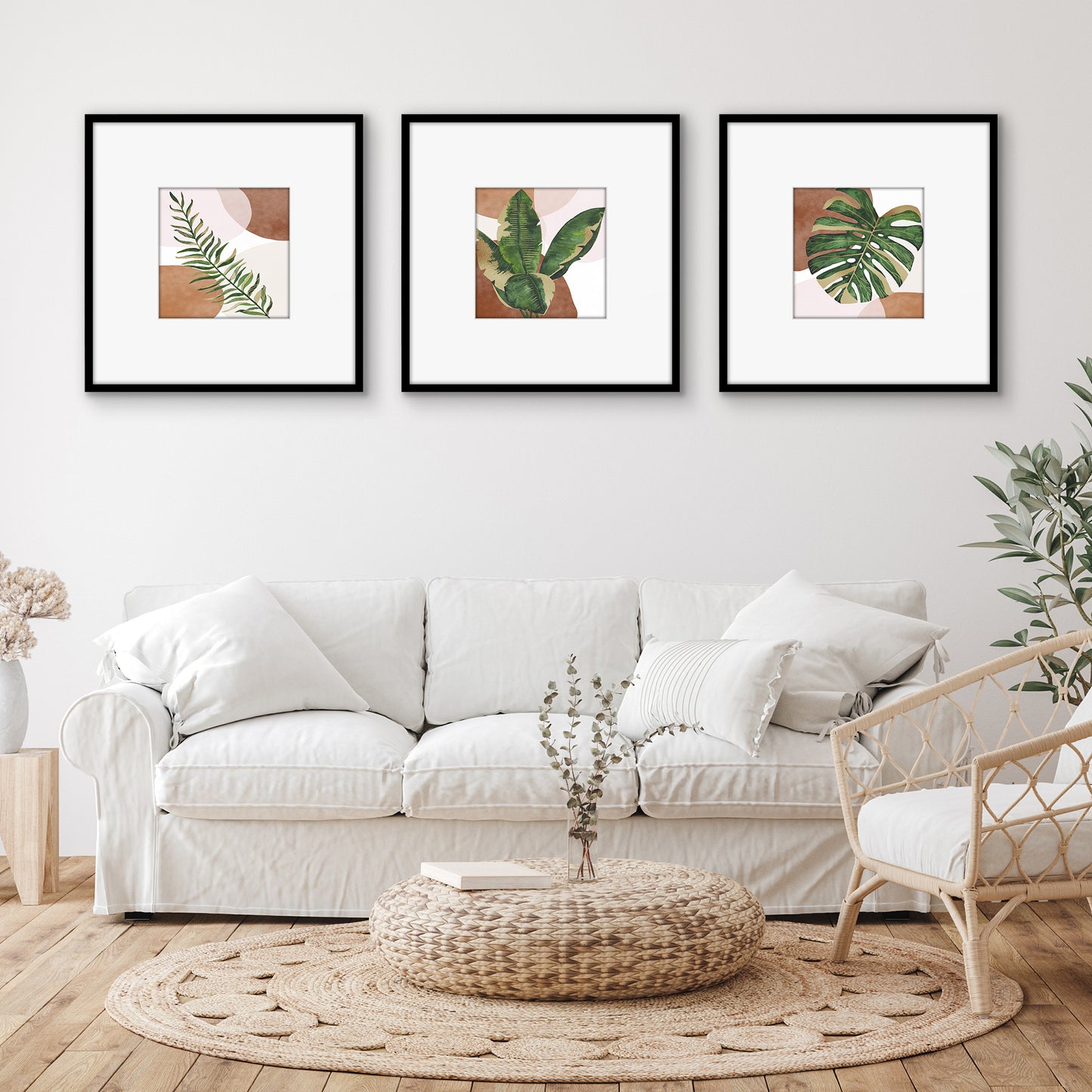 Black Gallery Wall Frames Set of 3, Wide Mat - Americanflat