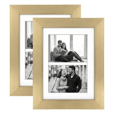 Signature Matted Picture Frame — 5x7 / Gold / 2-Pack
