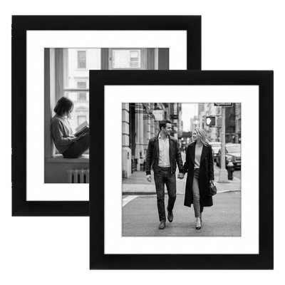 Signature Matted Picture Frame — 11x11 / Black / 2-Pack
