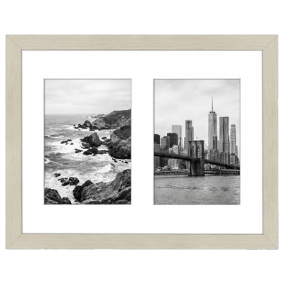 Signature Matted Engineered Wood Collage Frame — 11x14 / Lightwood / 2 Opening