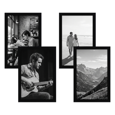 Signature Unmatted Picture Frame — Black / 11x17 / 4 Pack