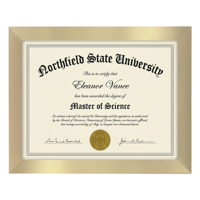 Signature Unmatted Picture Frame — Gold / 8.5x11 / 1 Pack