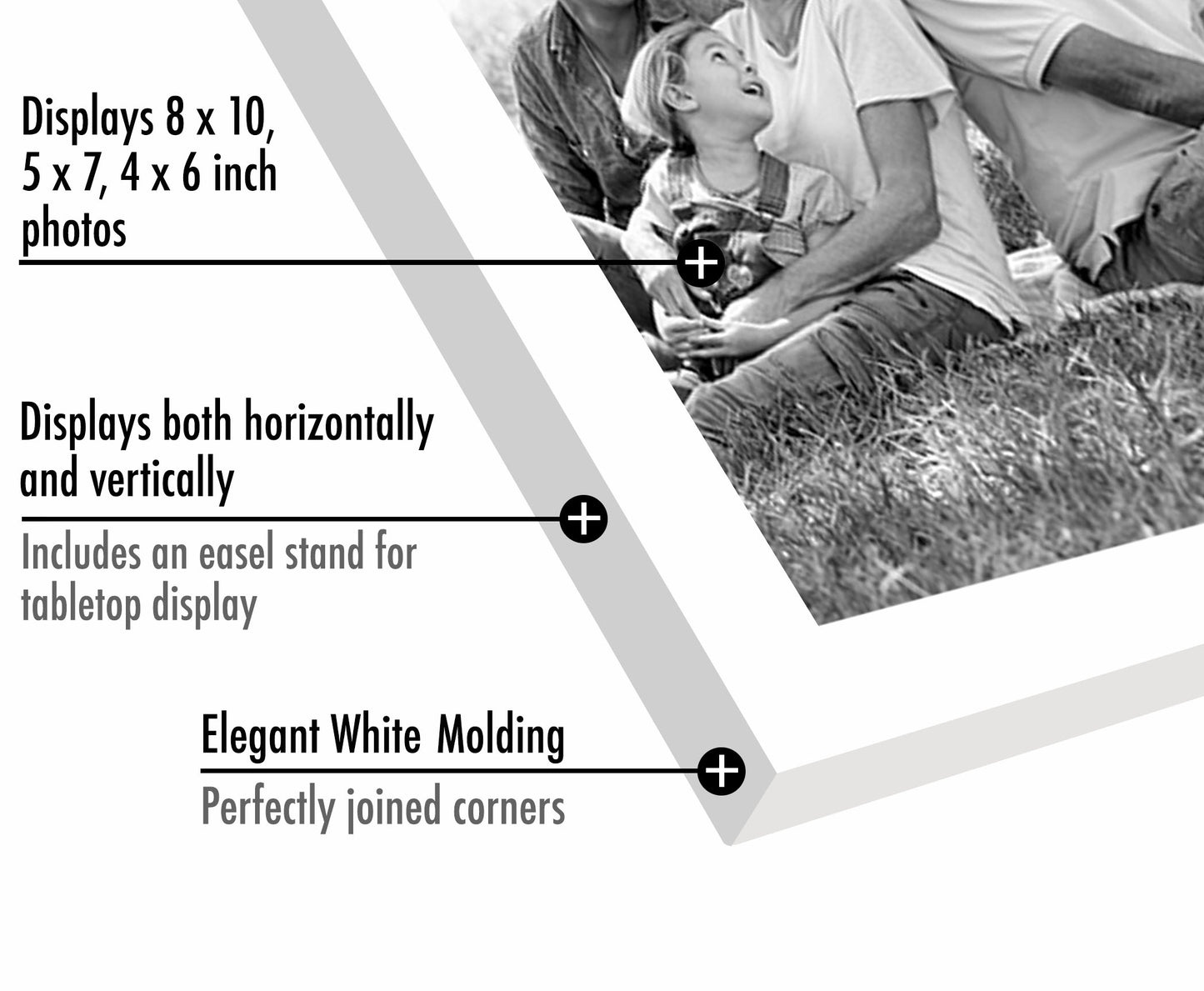 Americanflat | Set of 10 Picture Frames with Shatter-Resistant Glass | Gallery Wall Frame Set with Two 8x10, Four 5x7 and Four 4x6 Frames | Signature Collection | White