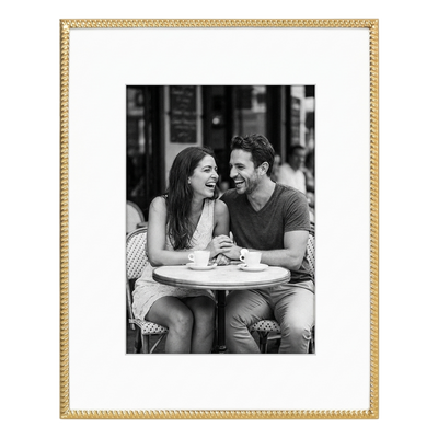 Memento matted Picture Frame — 8x10 / Gold / Rope
