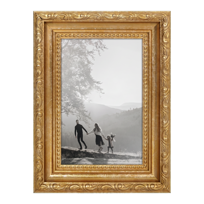Heirloom Unmatted Picture Frame — 4x6 / Gold / Ornate Vintage frame