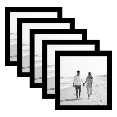 Galleria Unmatted Picture Frame — 4x4 / Black / 5 Pack
