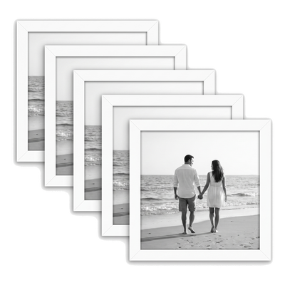 Galleria Unmatted Picture Frame — 4x4 / White / 5 Pack