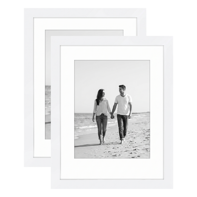 Galleria Matted Picture Frame — 8x10 with 5x7 mat / White / 2 Pack