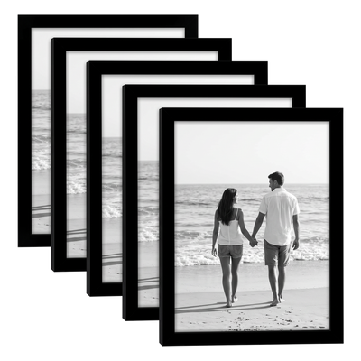 Galleria Unmatted Picture Frame — 9x12 / Black / 5 Pack