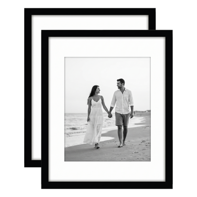 Galleria Matted Picture Frame — 11x14 with 8x10 mat / Black / 2 Pack