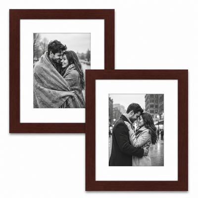 Galleria Matted Picture Frame — 11.5x14 with 8.5x11 mat / Mahogany / 2 Pack