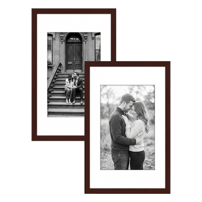 Galleria Matted Picture Frame — 11x17 with 8x12 mat / Mahogany / 2 Pack