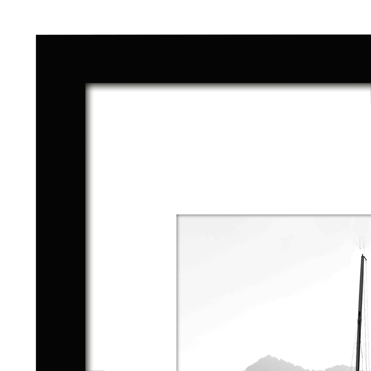 Americanflat | 12x16 Picture Frame with Polished Plexiglass - Set of 5 | Use as 8.5x11 Frame with Mat or Display 12x16 Photo Without Mat | Galleria Collection | Picture Frames for Wall Display | Black