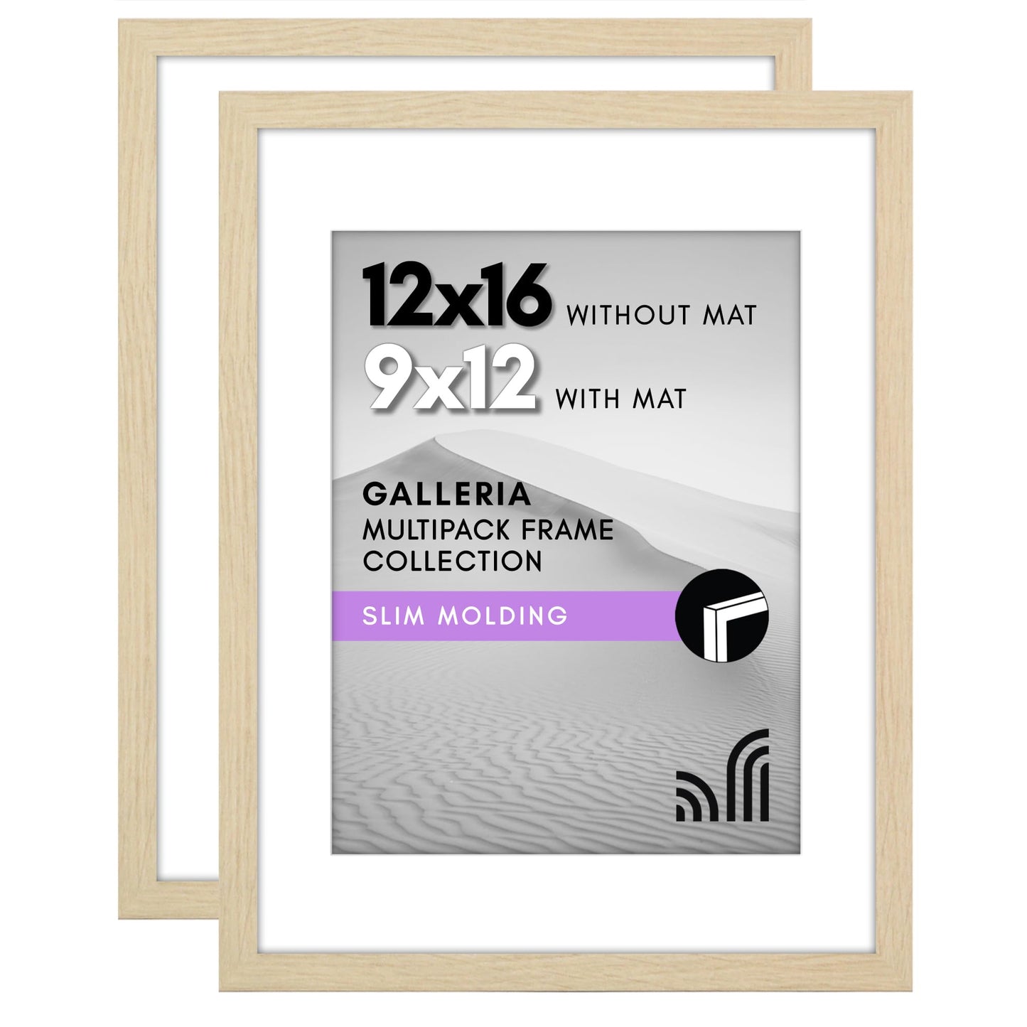 Americanflat Galleria Picture Frames | Set of 2 | With Mat | Acrylic