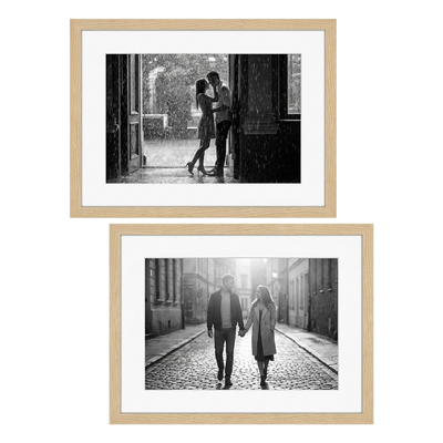 Galleria Matted Picture Frame — 12x18 with 11x17 mat / Natural Oak / 2 Pack
